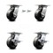 Service Caster 5 Inch Phenolic Swivel Caster Swivel Locks 2 Brakes, 2PK SCC-35S520-PHB-BSL-2-SLB-2 - alternate 1